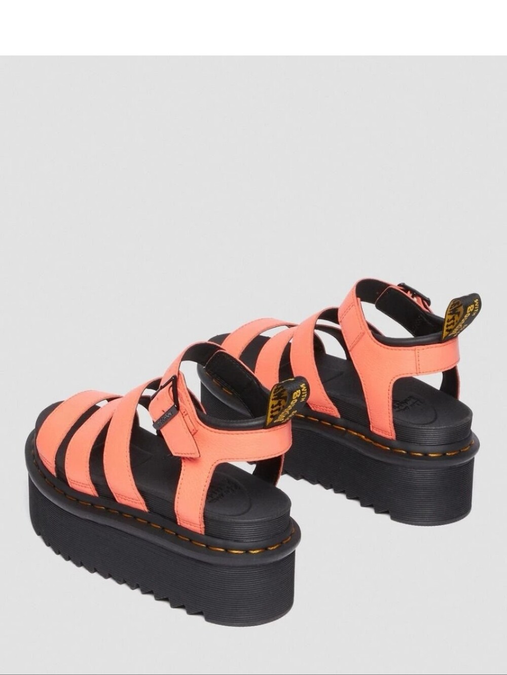 Dr. Martens Blair Quad Peach/ Orange Platform Strappy Sandal - Picture 6 of 13